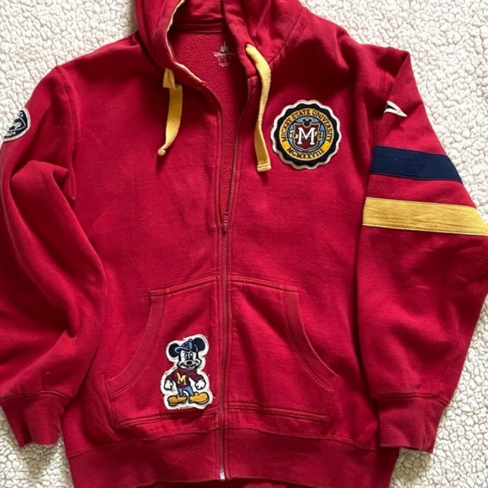 Disney Parks Men’s Mickey State University Hoodie Jacket Size Medium